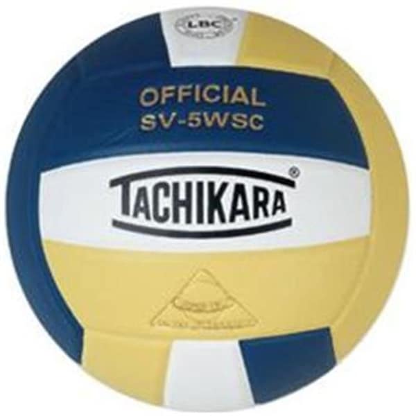 Tachikara SV5WSC.NWVG Sensi-Tec Composite High Performance Volleyball - Navy-White-Vintage Gold SV5WSC.NWVG - main